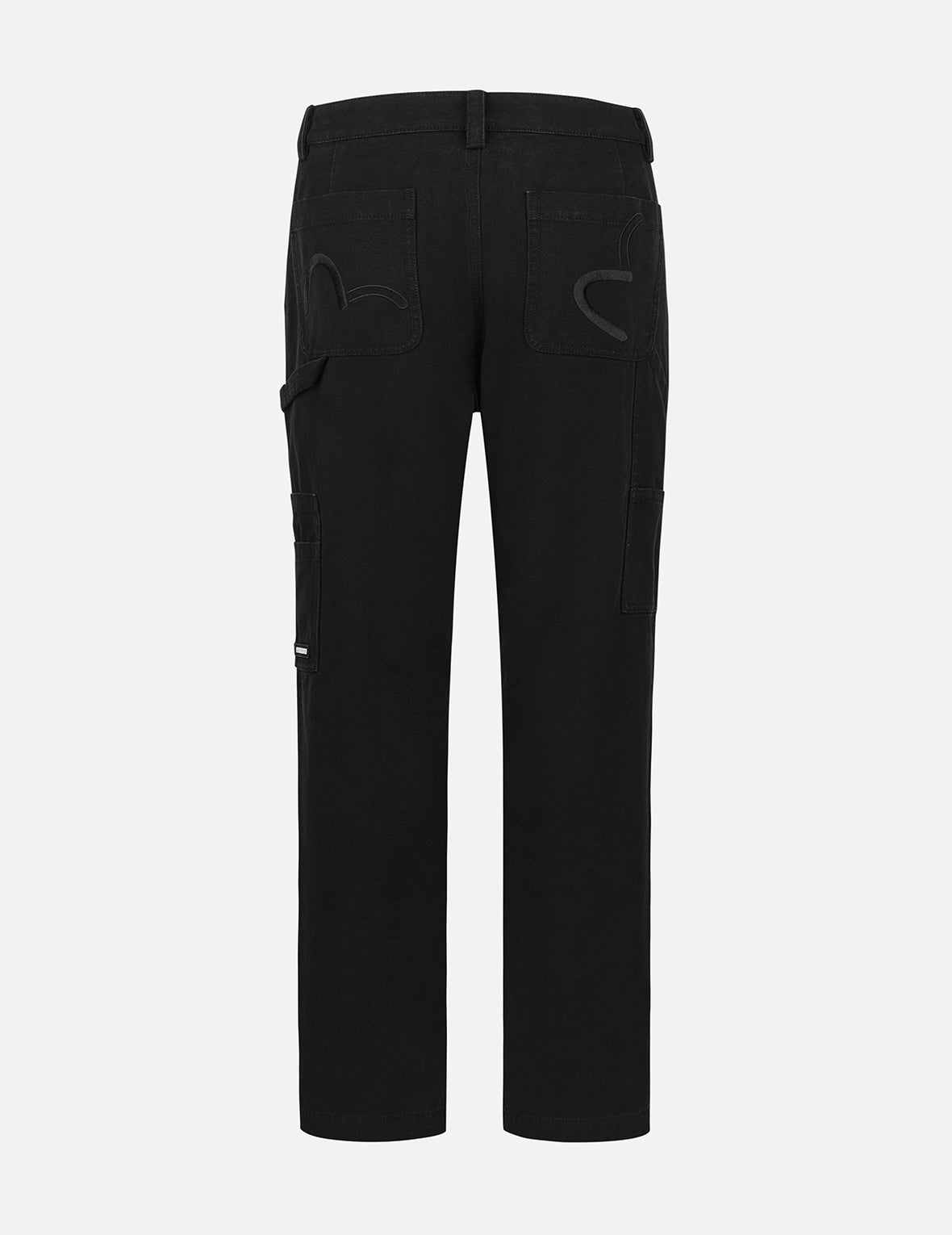 Seagull and Logo Embroidery Loose Fit Cargo Pants